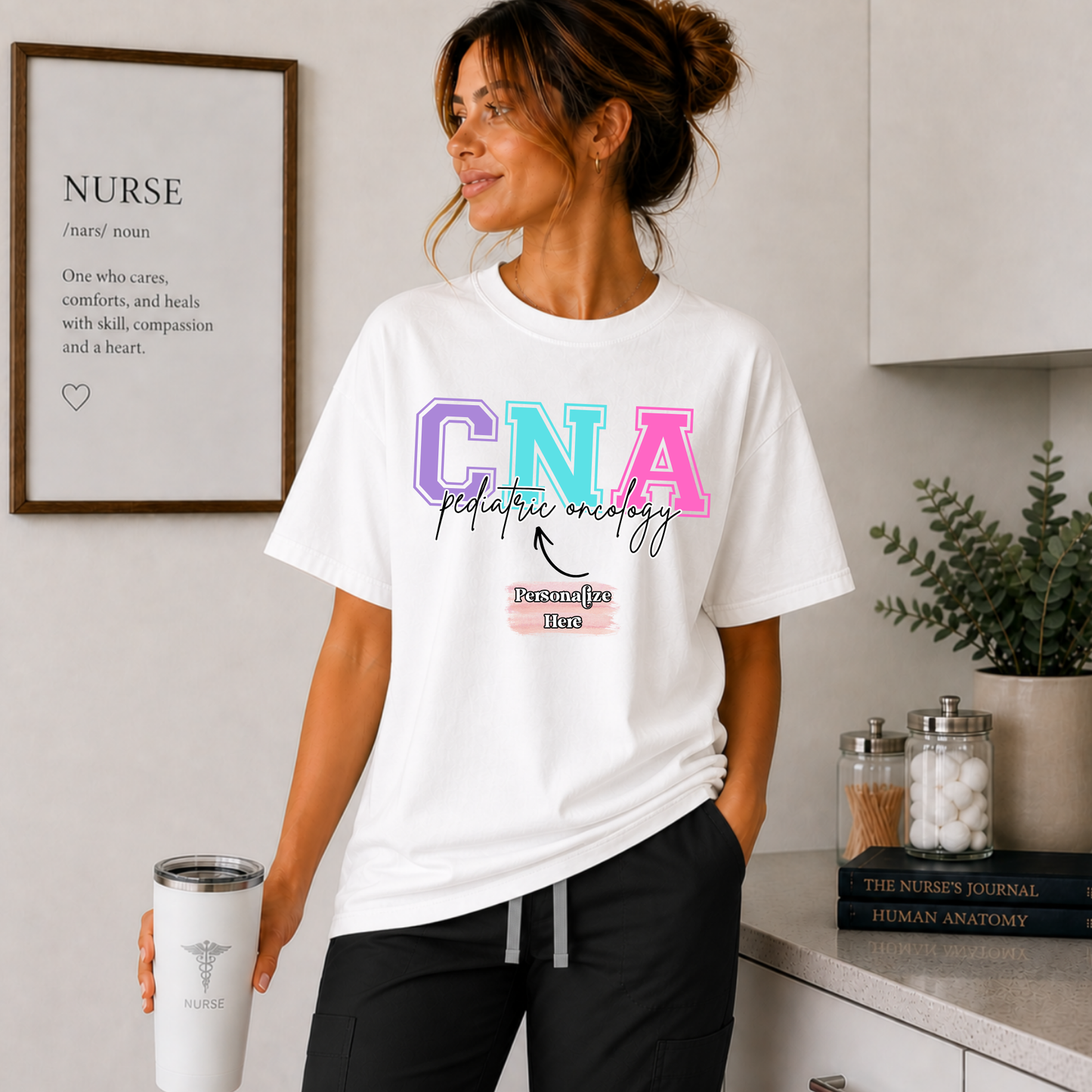 Bright Varsity Nurse/CNA - ‼️Fully Customizable Transfer‼️