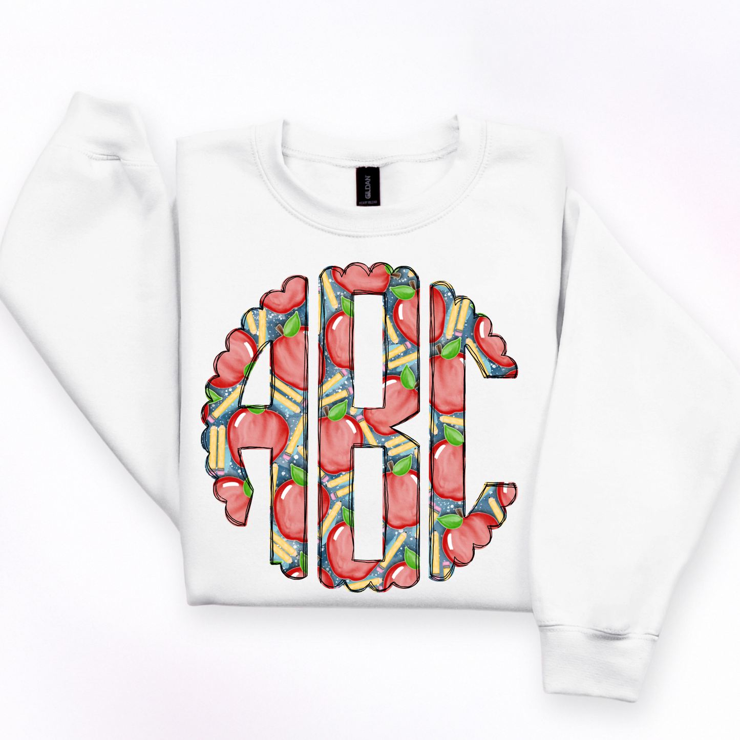 Blue Apple Pencil - Custom Monogram Transfer