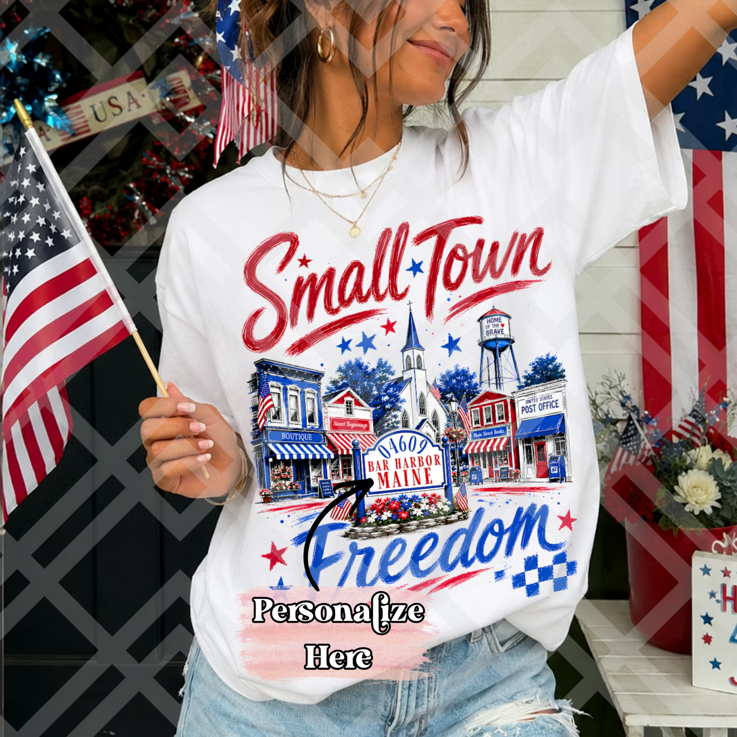 Small Town Freedom - ‼️Fully Customizable Transfer‼️