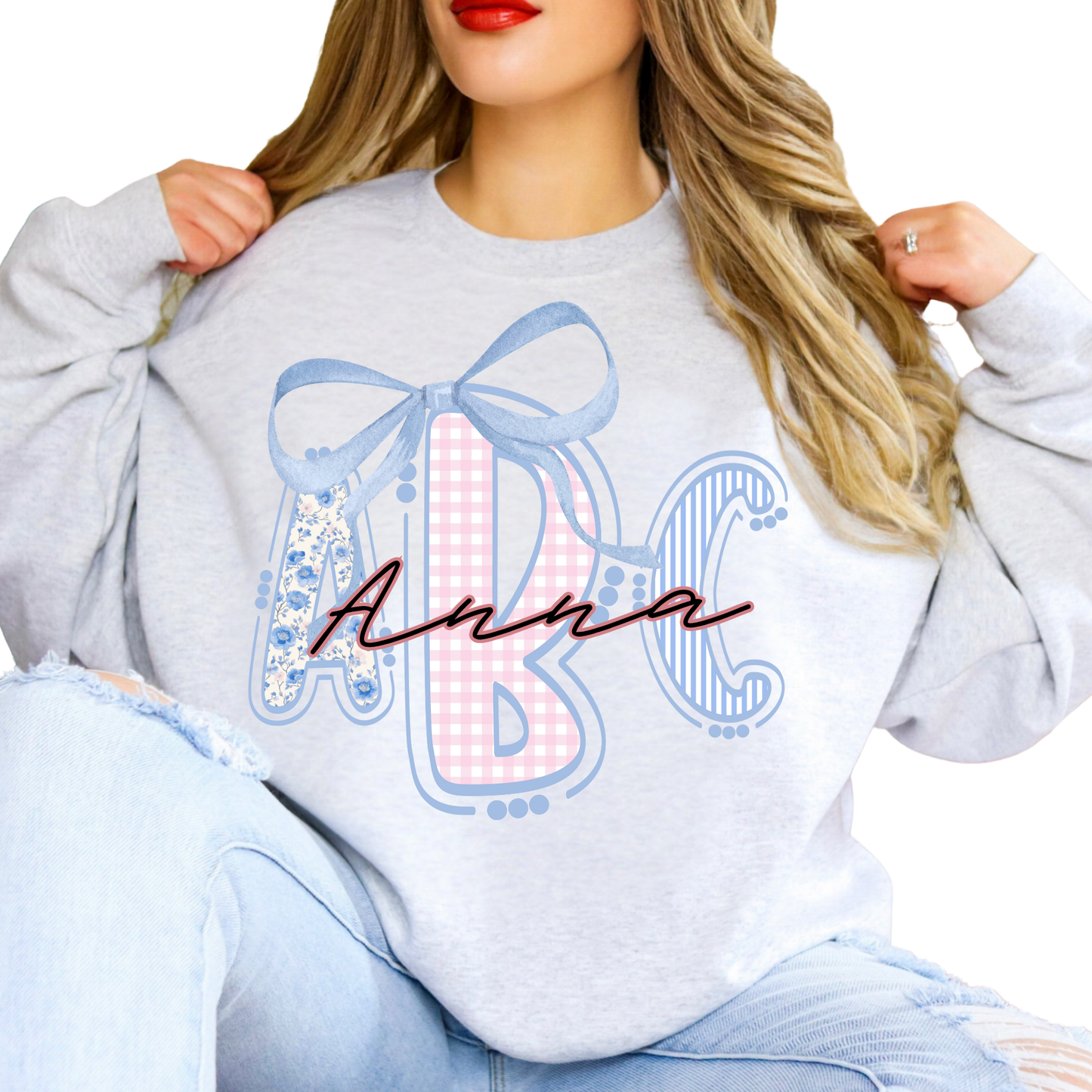 Grandmillennial Coquette - Custom Monogram Transfer