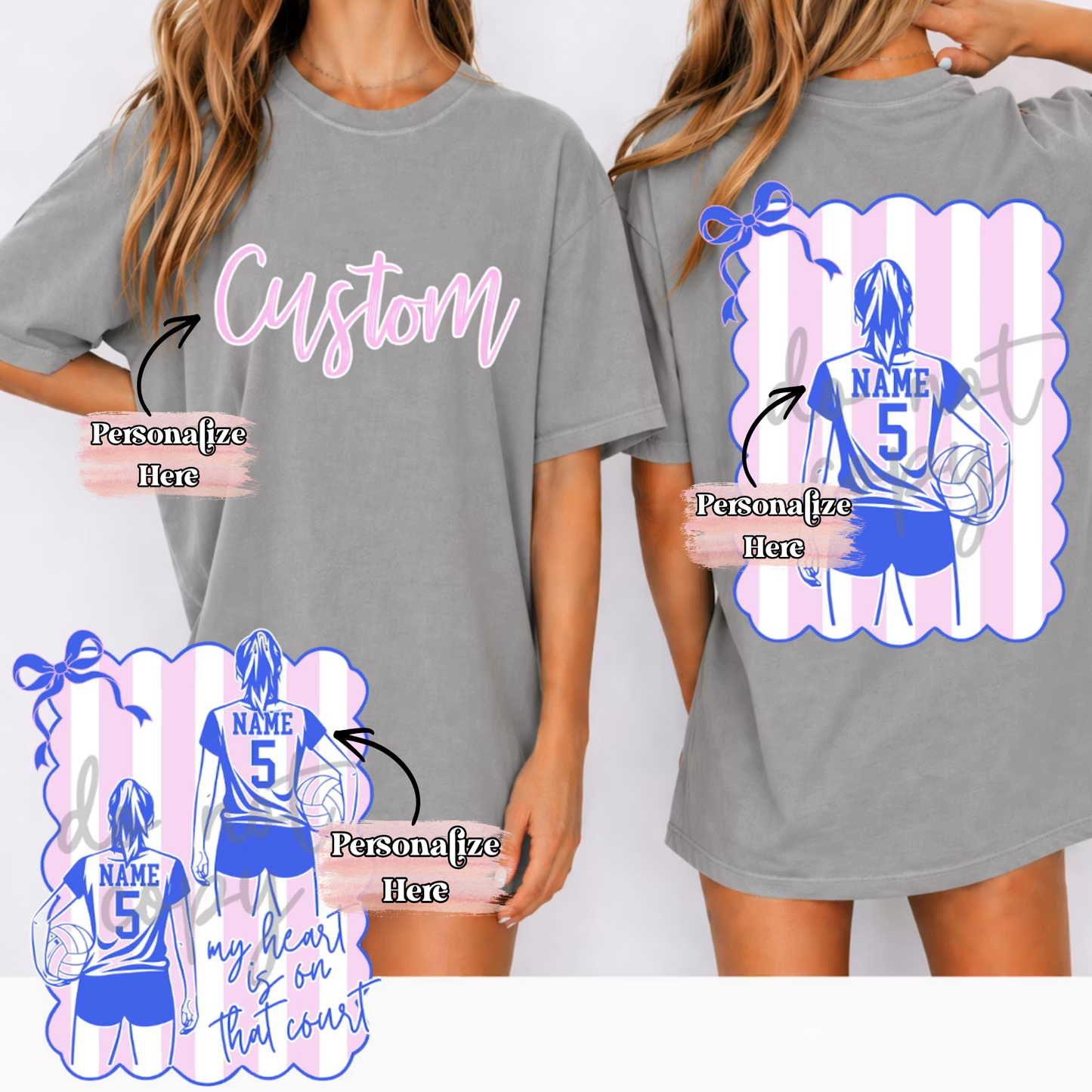 Preppy Volleyball Stripes - ‼️Fully Customizable Transfer‼️