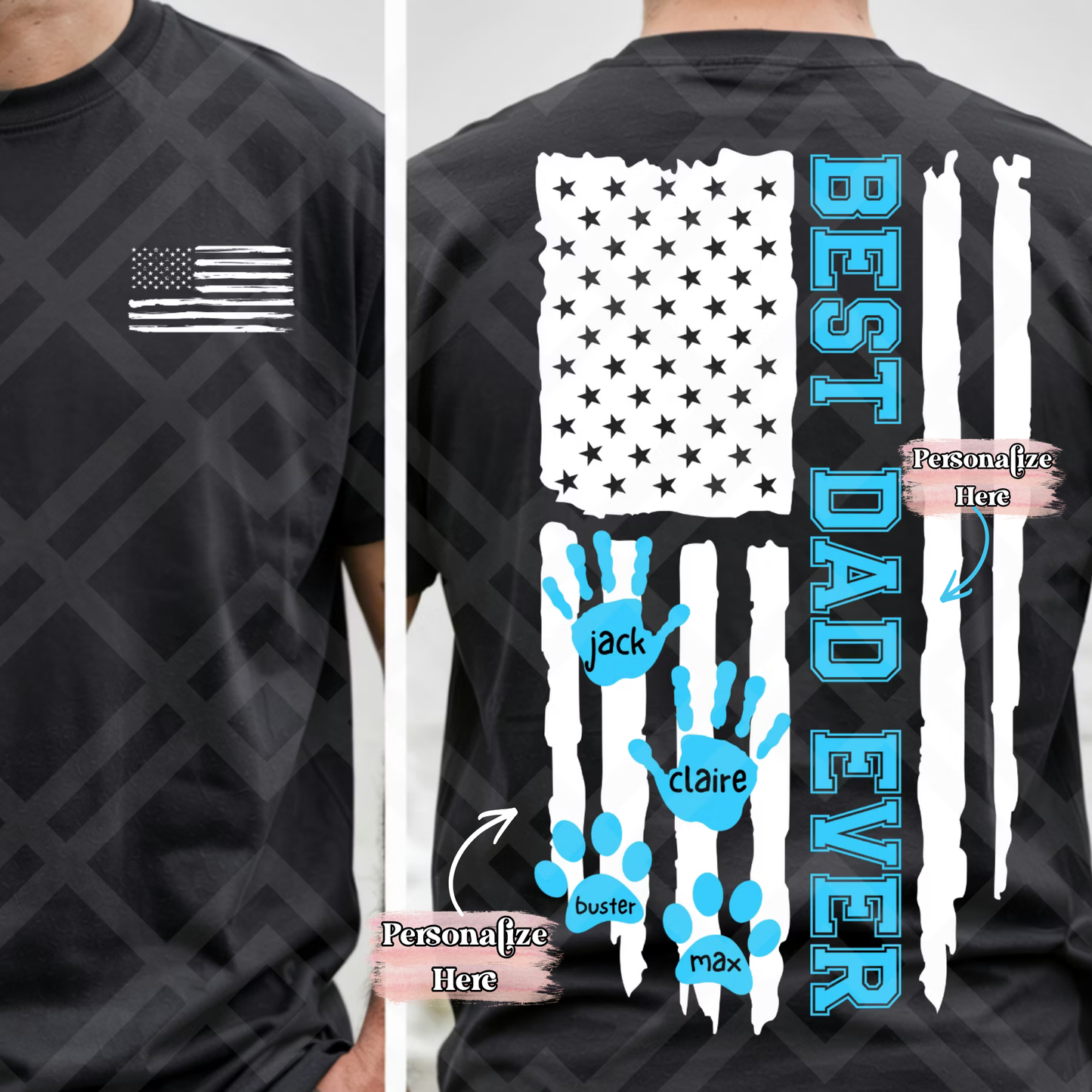 Best Dad Ever Flag - ‼️Fully Customizable Transfer‼️