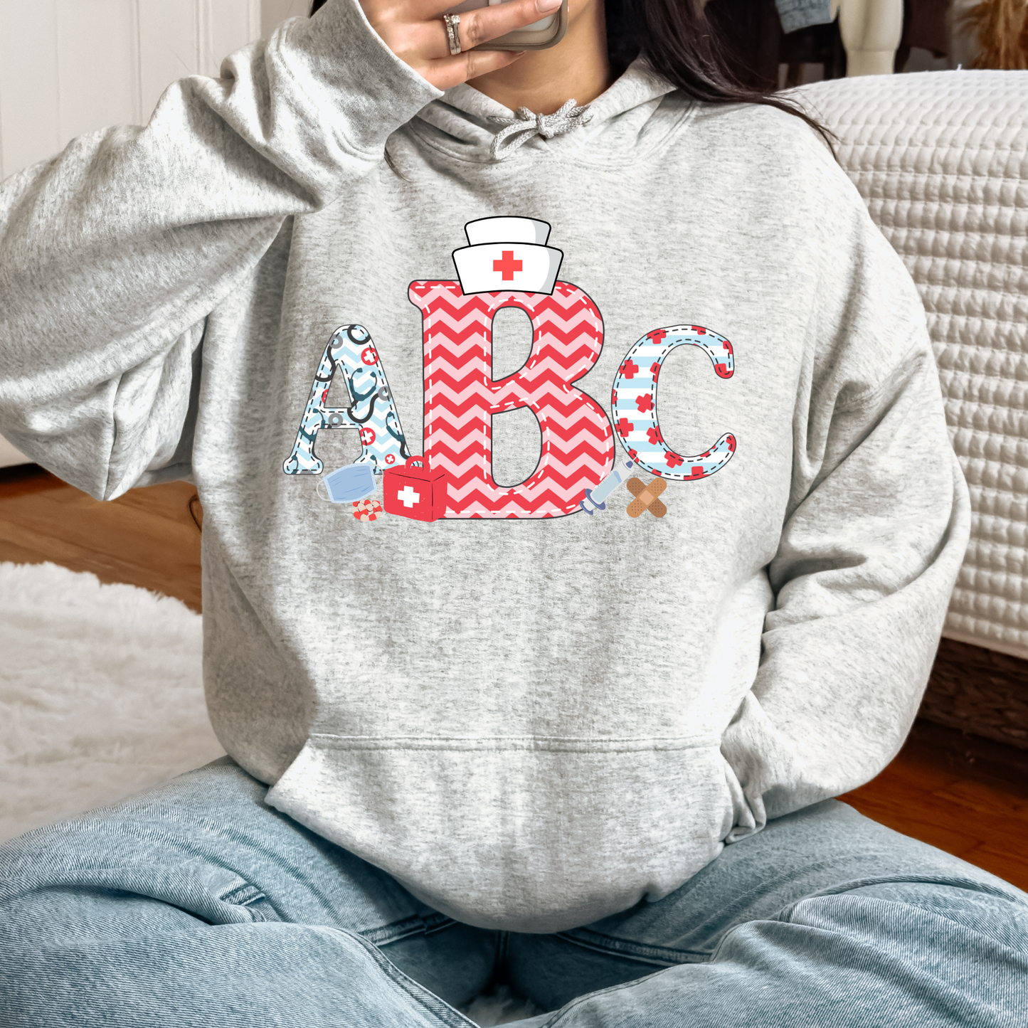 Nursing Print - Custom Monogram Transfer