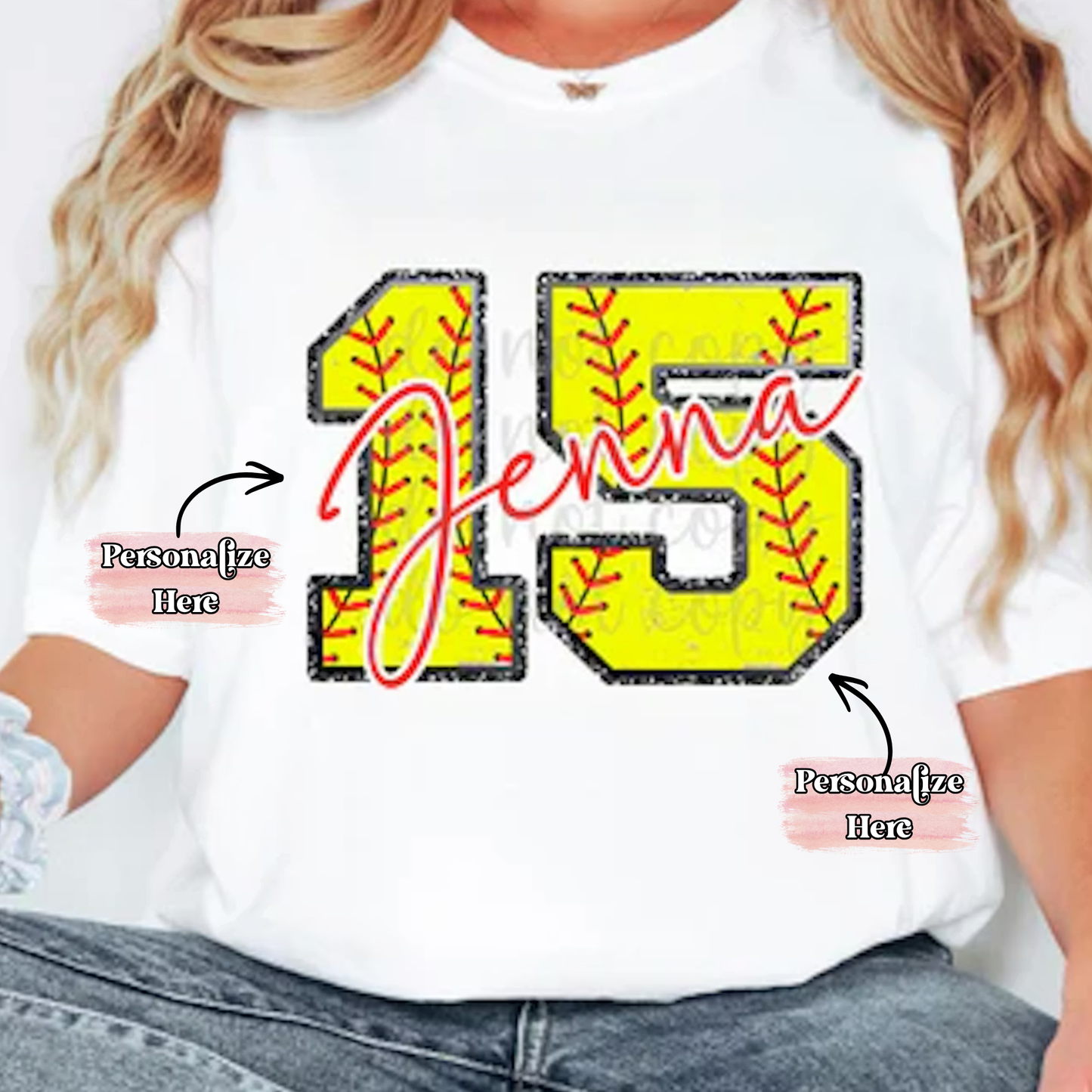Baseball/Softball Oversized Number - ‼️Fully Customizable Transfer‼️