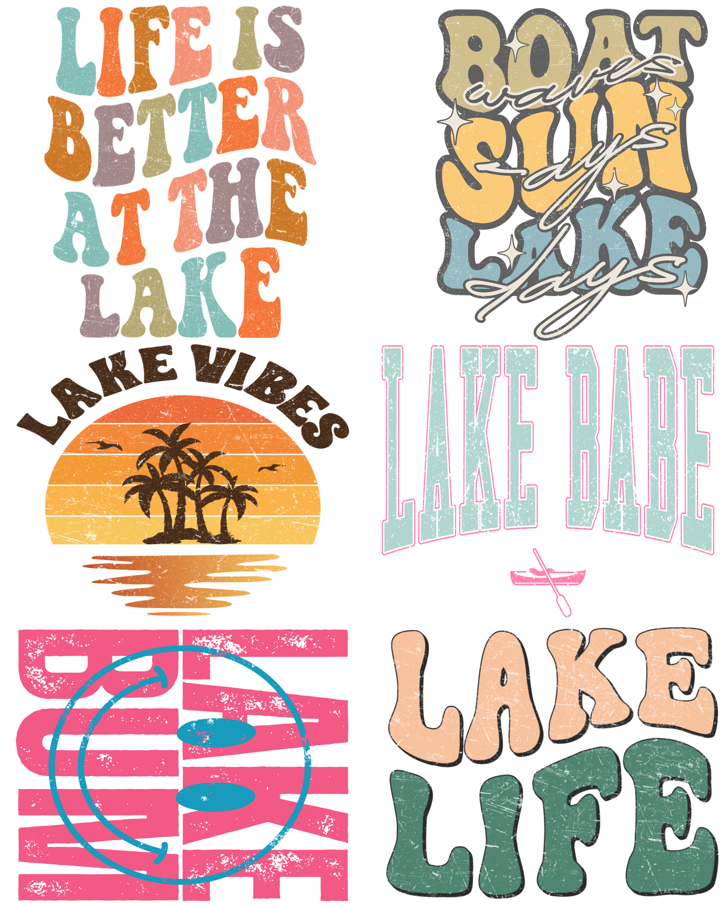 Lake Vibes - 30x24 -PREMADE GANG SHEET