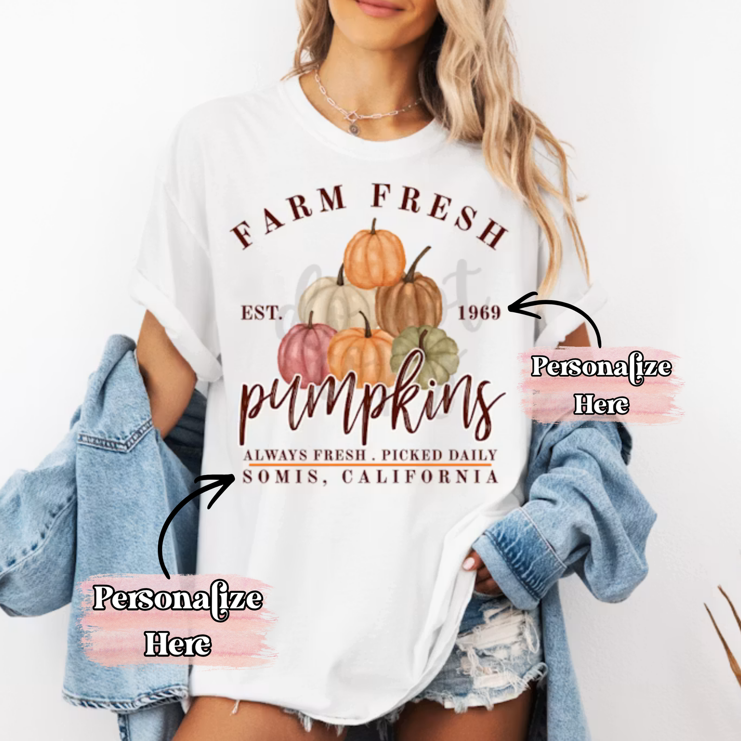 Small Town Fresh Pumpkins - ‼️Fully Customizable Transfer‼️
