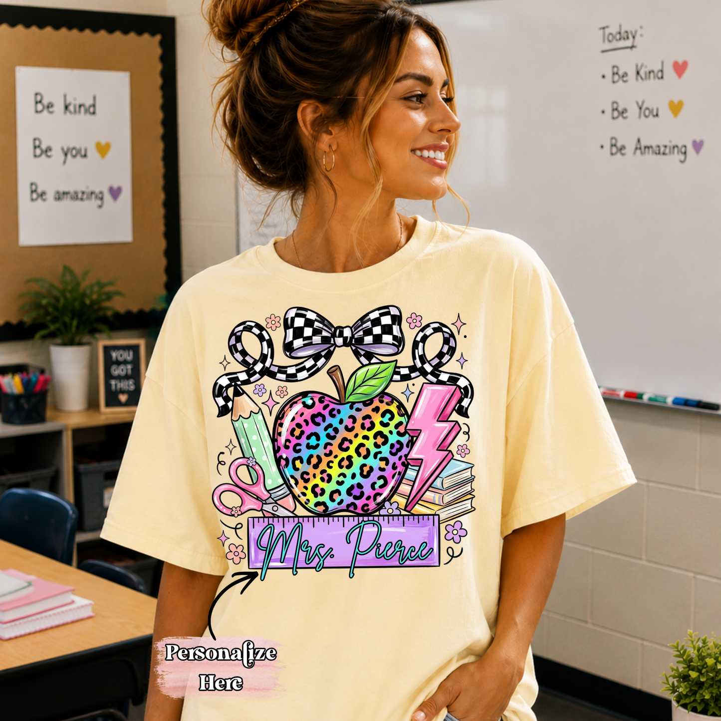 Leopard Apple Nameplate - ‼️Fully Customizable Transfer‼️