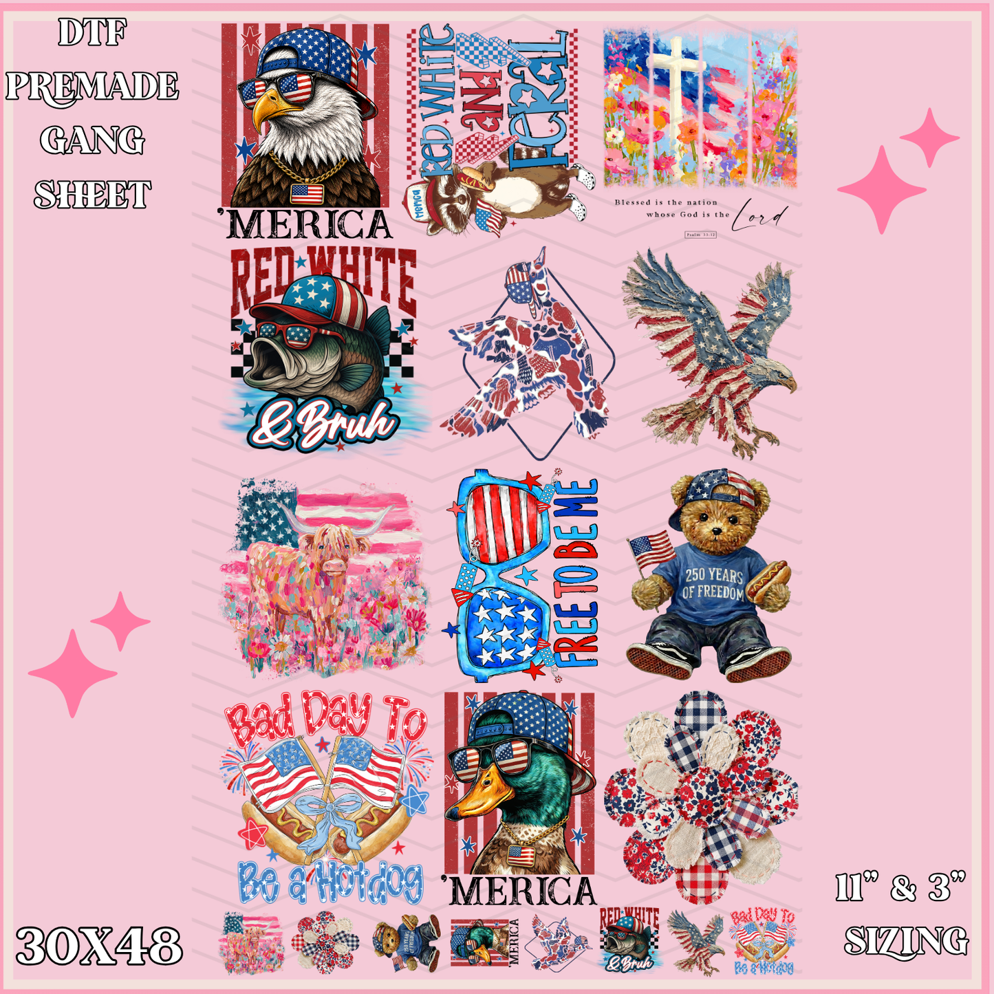 Born Free - 30x48 - PREMADE GANG SHEET