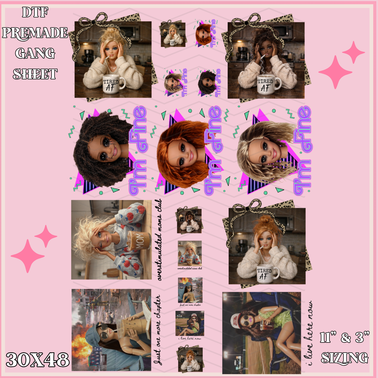 Messy Barbs - 30x48 - PREMADE GANG SHEET
