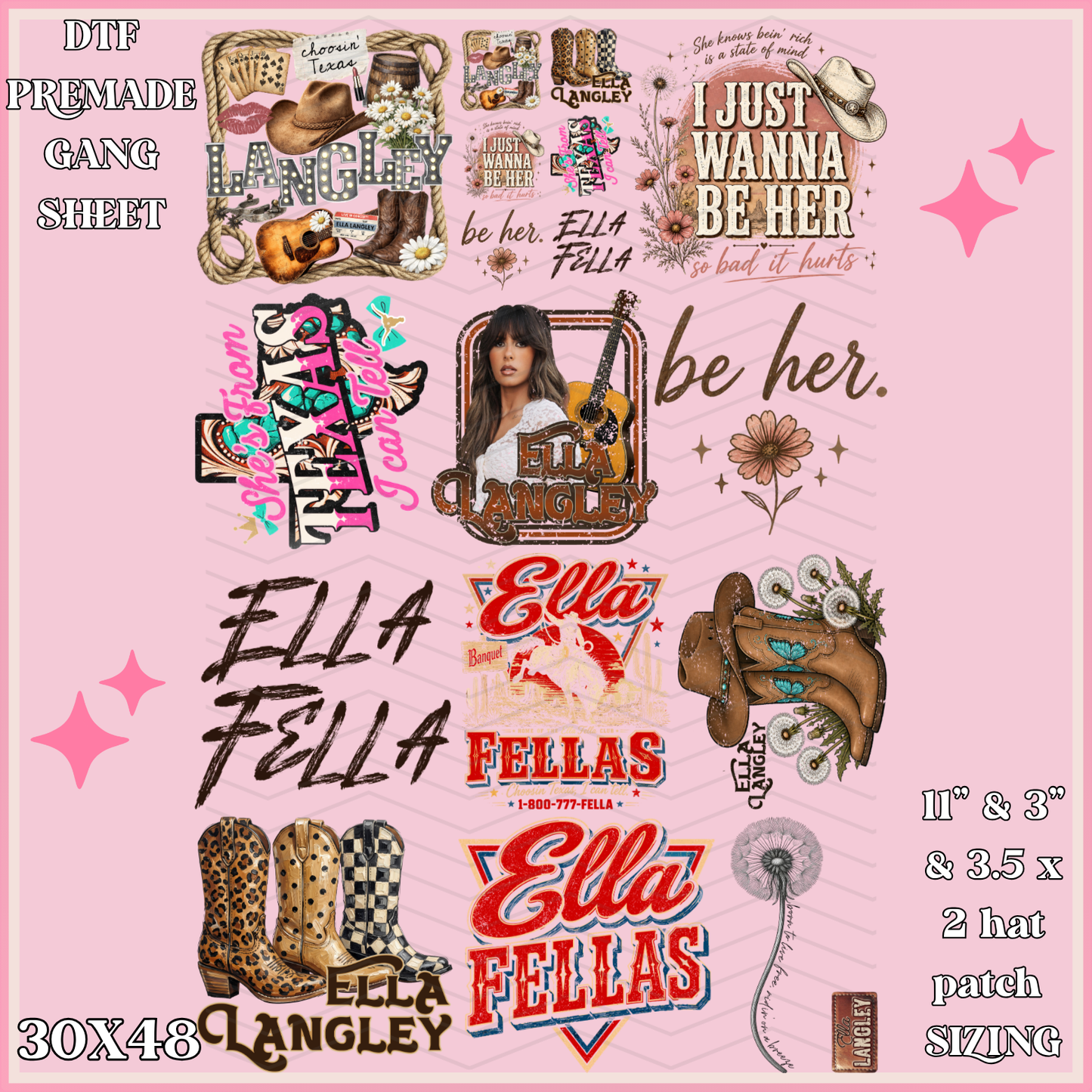 Choosin' Texas - 30x48 - PREMADE GANG SHEET