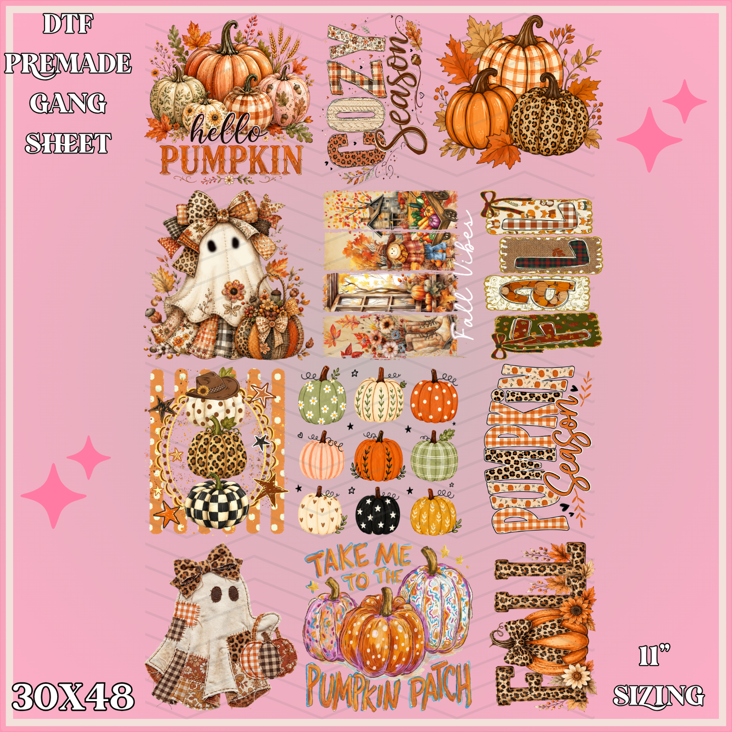 Hello Cozy Season 30x48 - PREMADE GANG SHEET