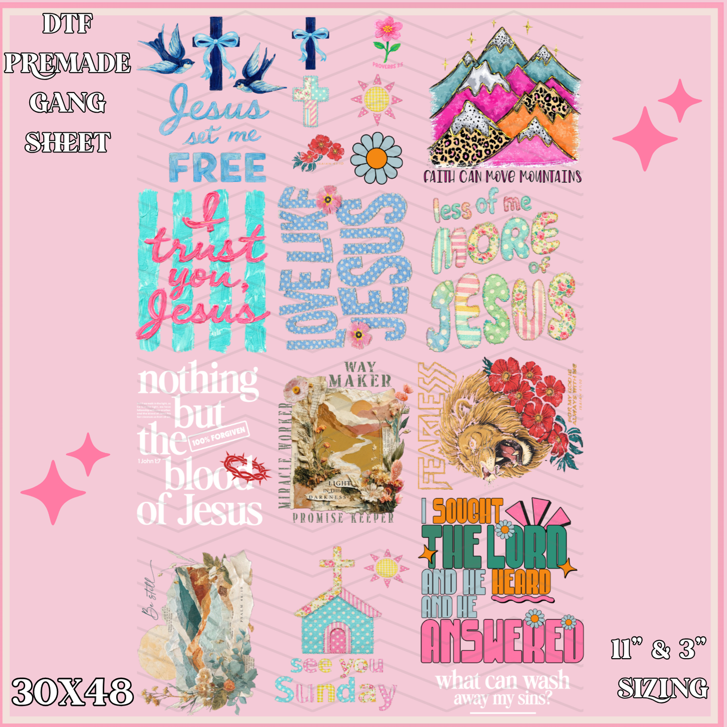 Love like Jesus - 30x48 - PREMADE GANG SHEET