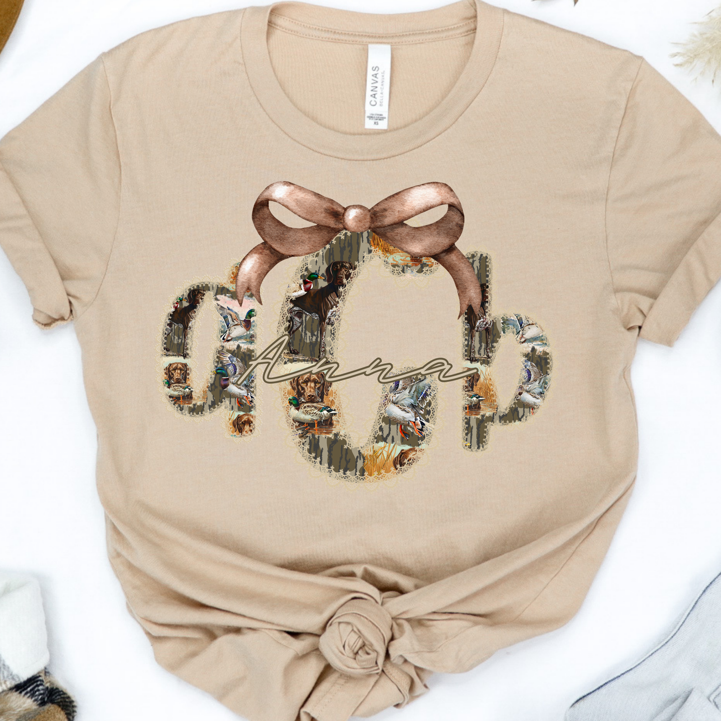 Coquette Hunting Dog - Custom Monogram Transfer