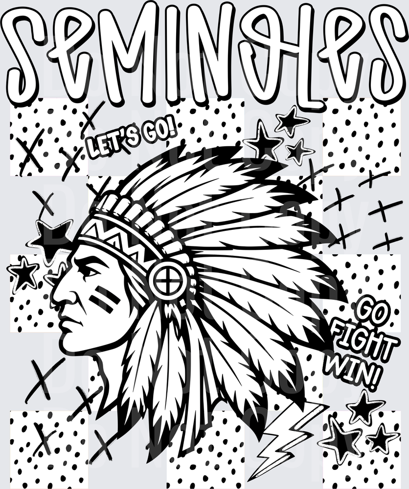 Seminoles Dotties And Doodles (DTF)
