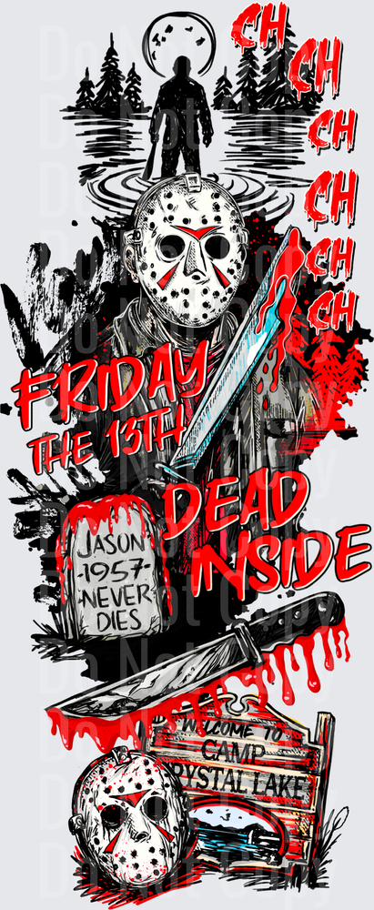 Friday The 13th Hockey Mask Killer Dead Inside Camp Sign (DTF)