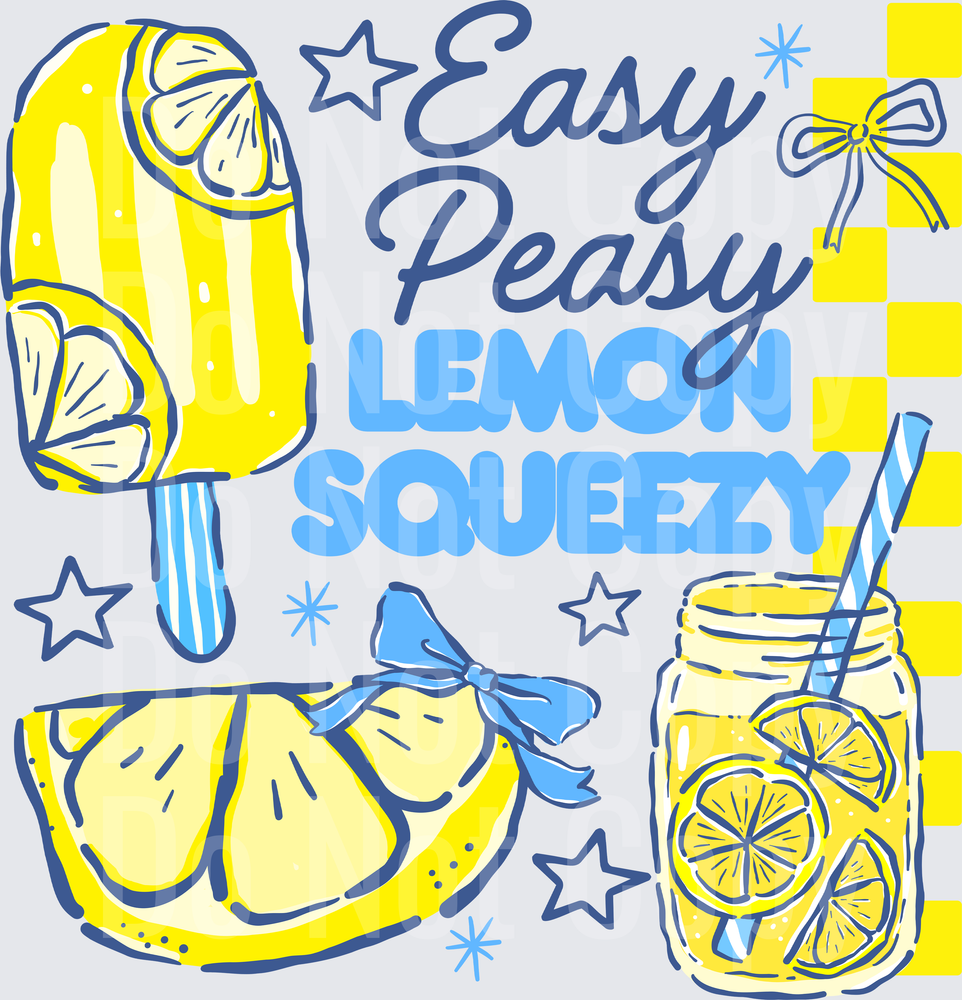 Easy Peasy Lemon Squeezy Popsicle and Mason Jar Design (DTF)
