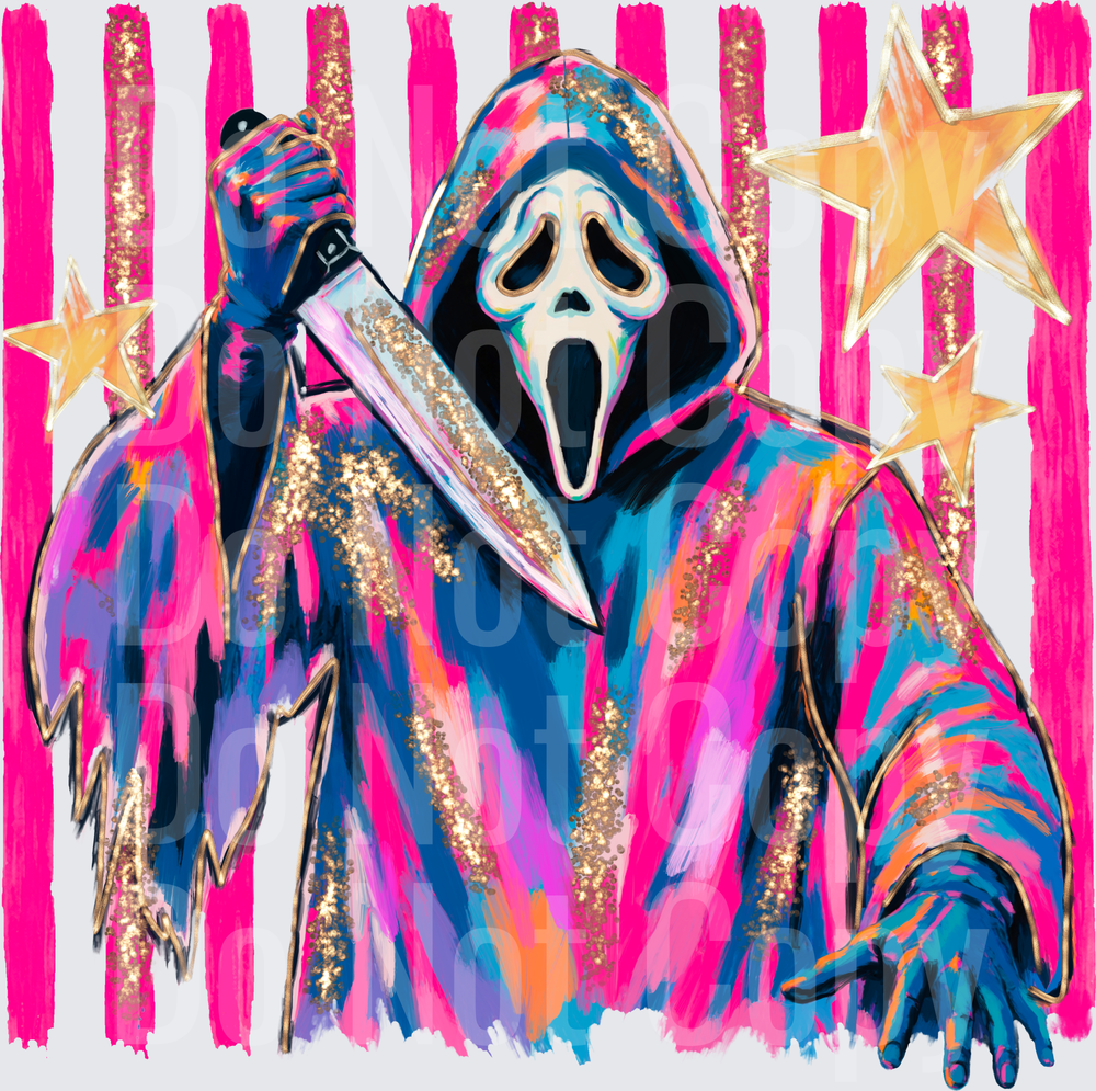 ghost pink stripes (DTF)