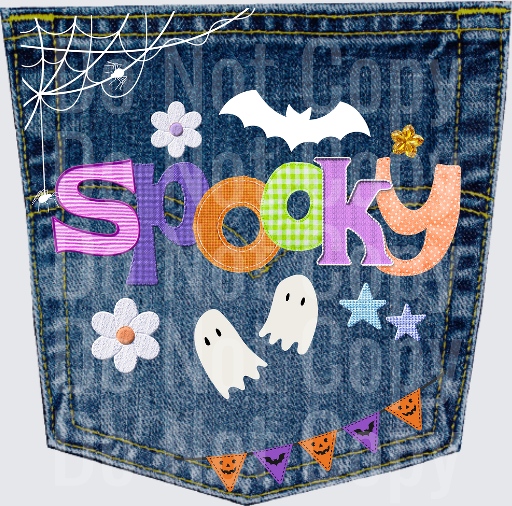 SPOOKY DENIM POCKET (DTF)