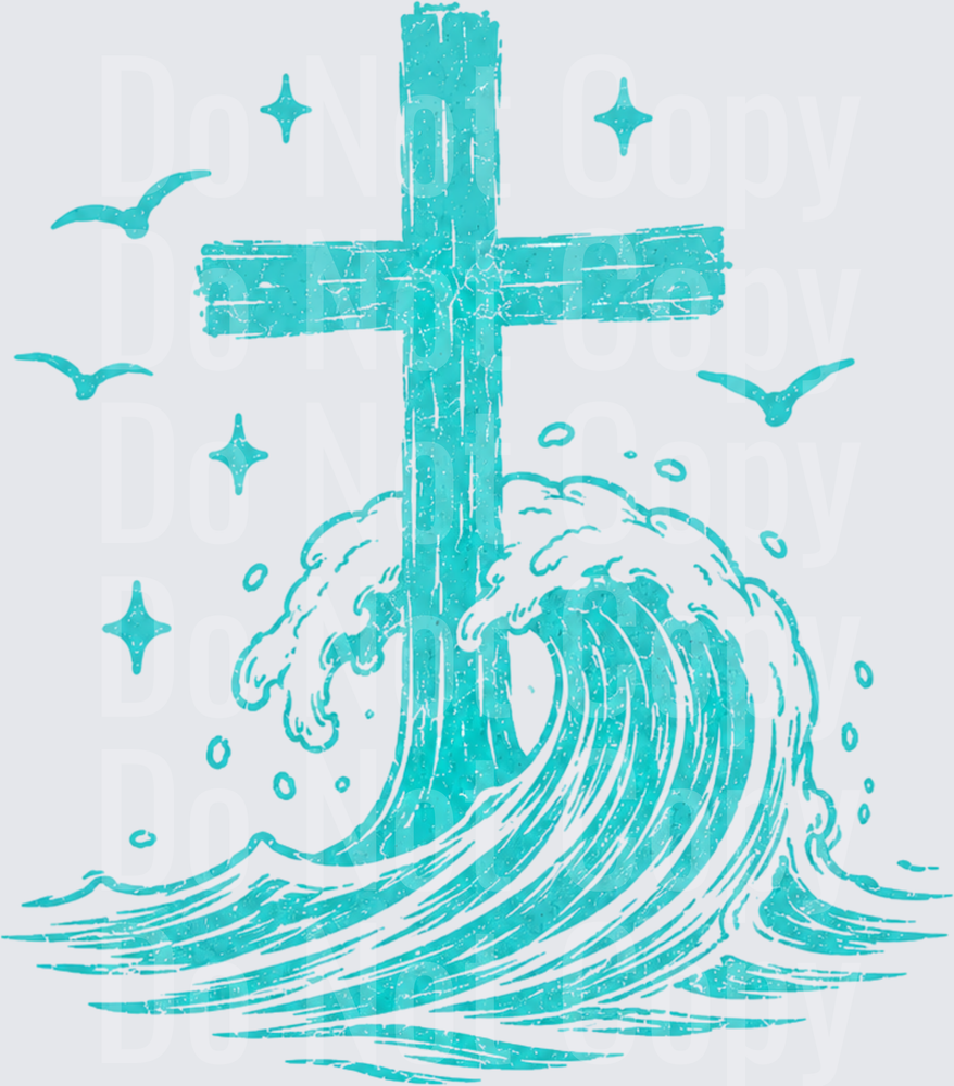 cross wave pocket (DTF)