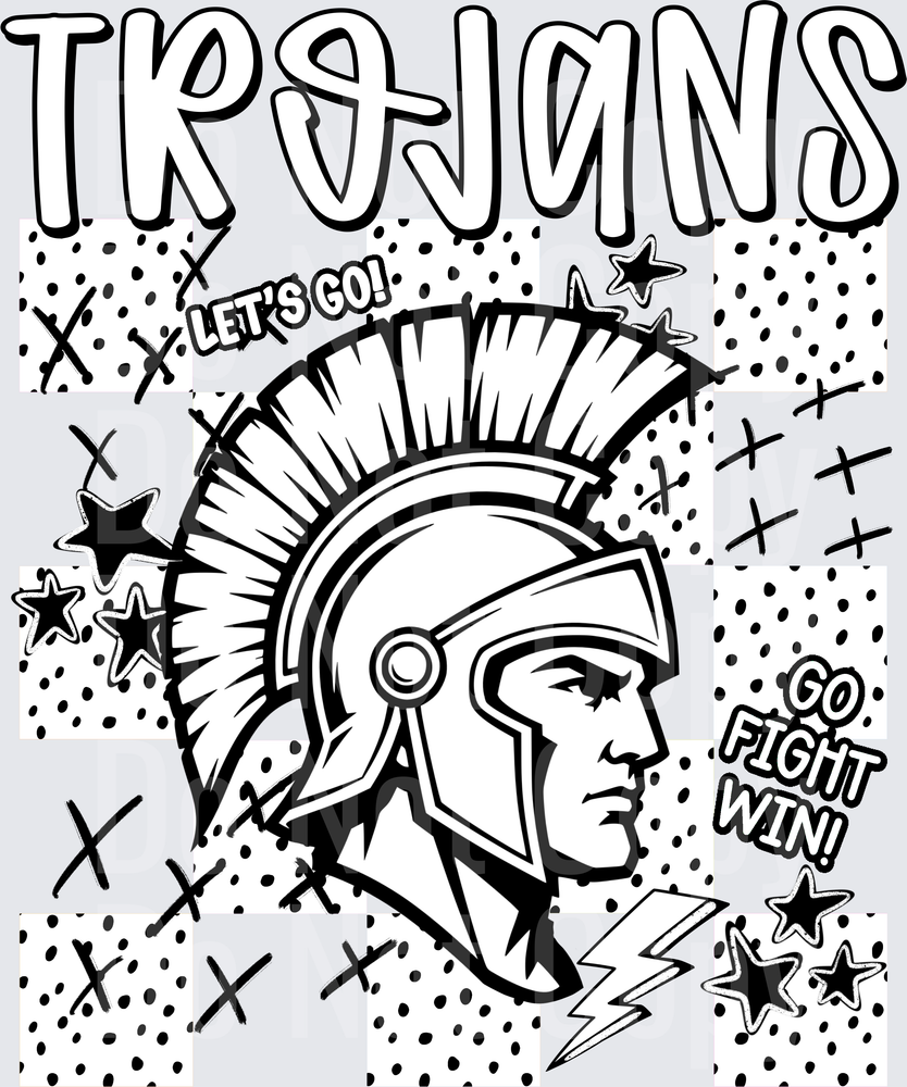 Trojans Dotties And Doodles (DTF)