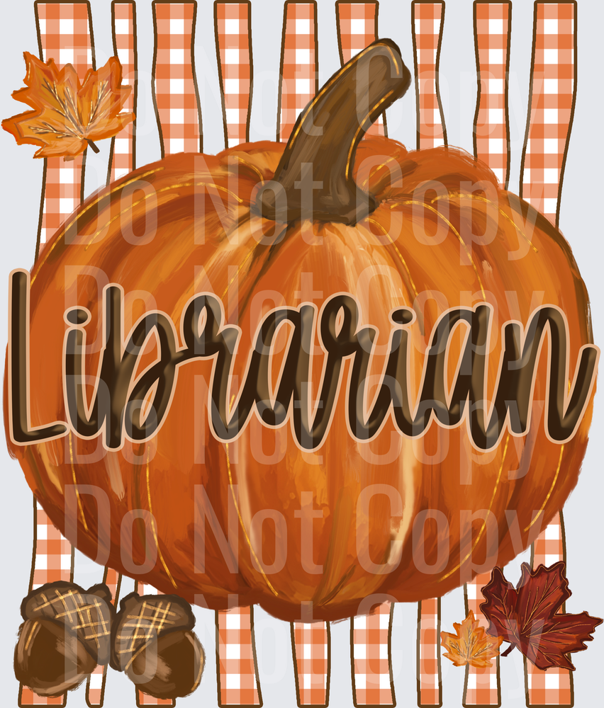 librarian fall pumpkin (DTF)