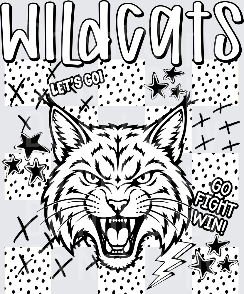 Wildcats Dotties And Doodles (DTF)