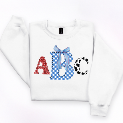 Coquette Cowgirl - Custom Monogram Transfer