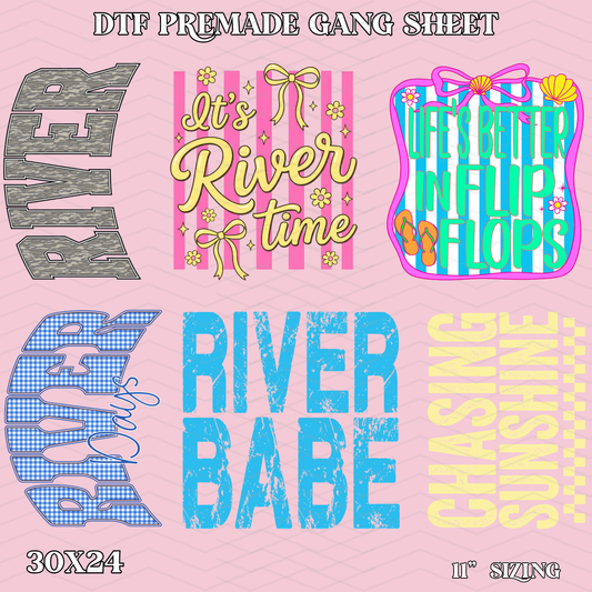 River Season - 30x24 -  PREMADE GANG SHEET