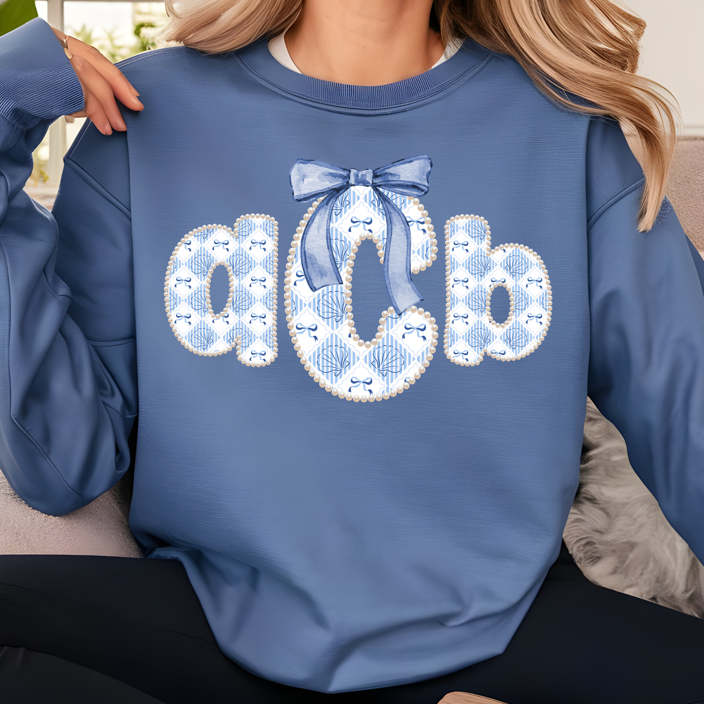 Coquette Pearl & Shell - Custom Monogram Transfer