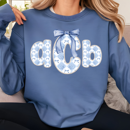 Coquette Pearl & Shell - Custom Monogram Transfer