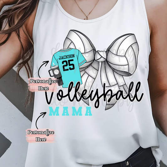 Volleyball/Soccer Bow & Jersey -  ‼️Fully Customizable Transfer‼️