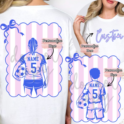 Preppy Soccer Stripes -  ‼️Fully Customizable Transfer‼️