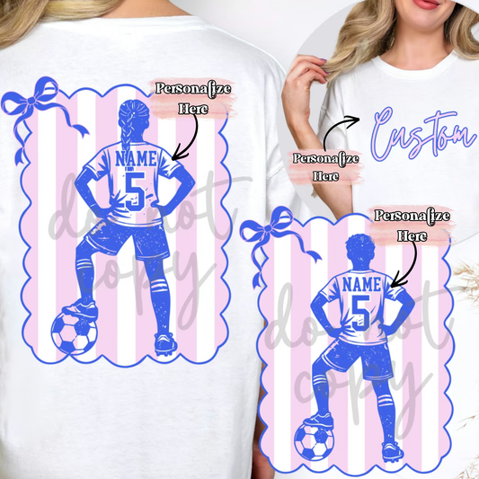 Preppy Soccer Stripes -  ‼️Fully Customizable Transfer‼️