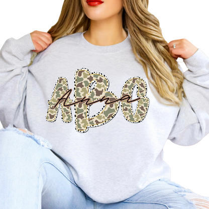 Camo Dalmation - Custom Monogram Transfer