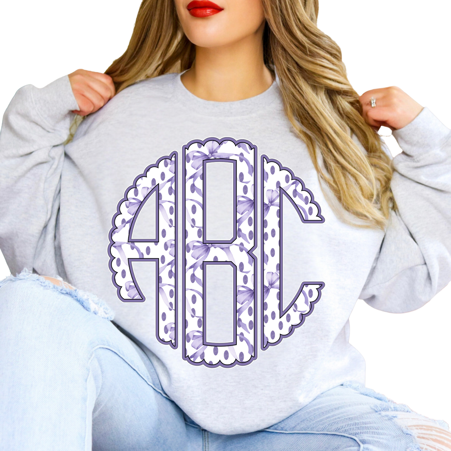 Purple Coquette   - Custom Monogram Transfer