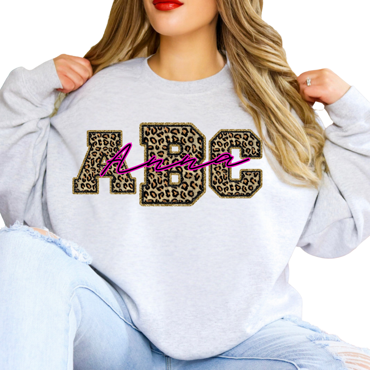 Leopard Print Faux - Custom Monogram Transfer