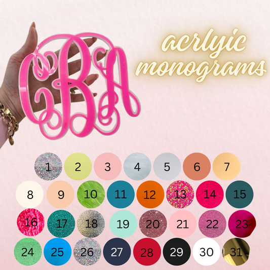 Acrlyic Monograms