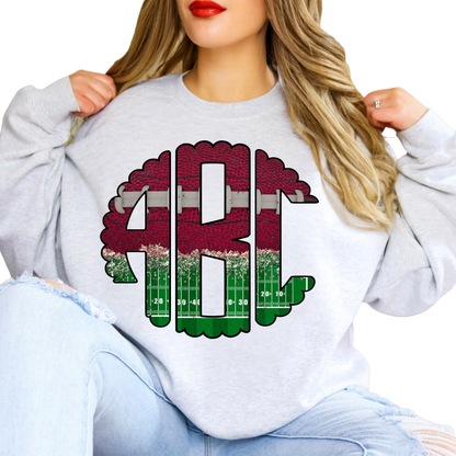 Football Field - Custom Monogram Transfer