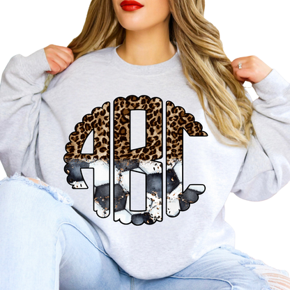 Soccer Leopard - Custom Monogram Transfer