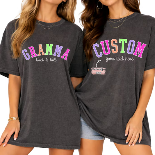 Neon Varsity Letters - ‼️FULLY CUSTOMIZABLE‼️ Transfer