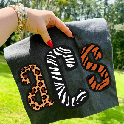Animal Safari - Custom Monogram Transfer