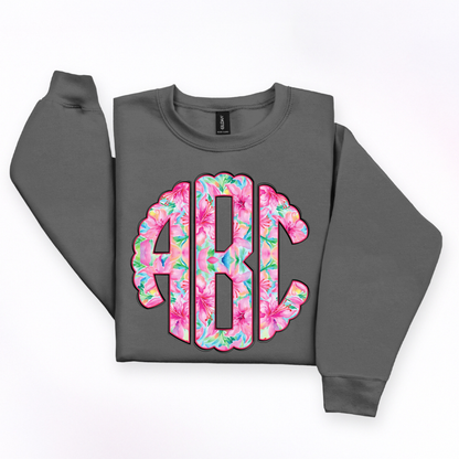 Muti Color Lilly - Custom Monogram Transfer