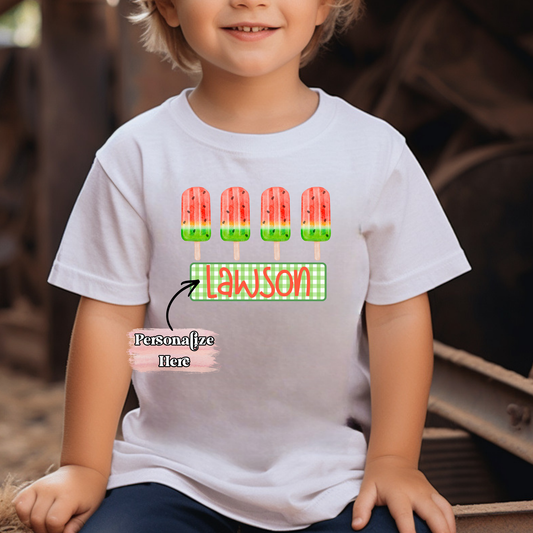 Watermelon Popcicles Nameplate -  ‼️Fully Customizable Transfer‼️