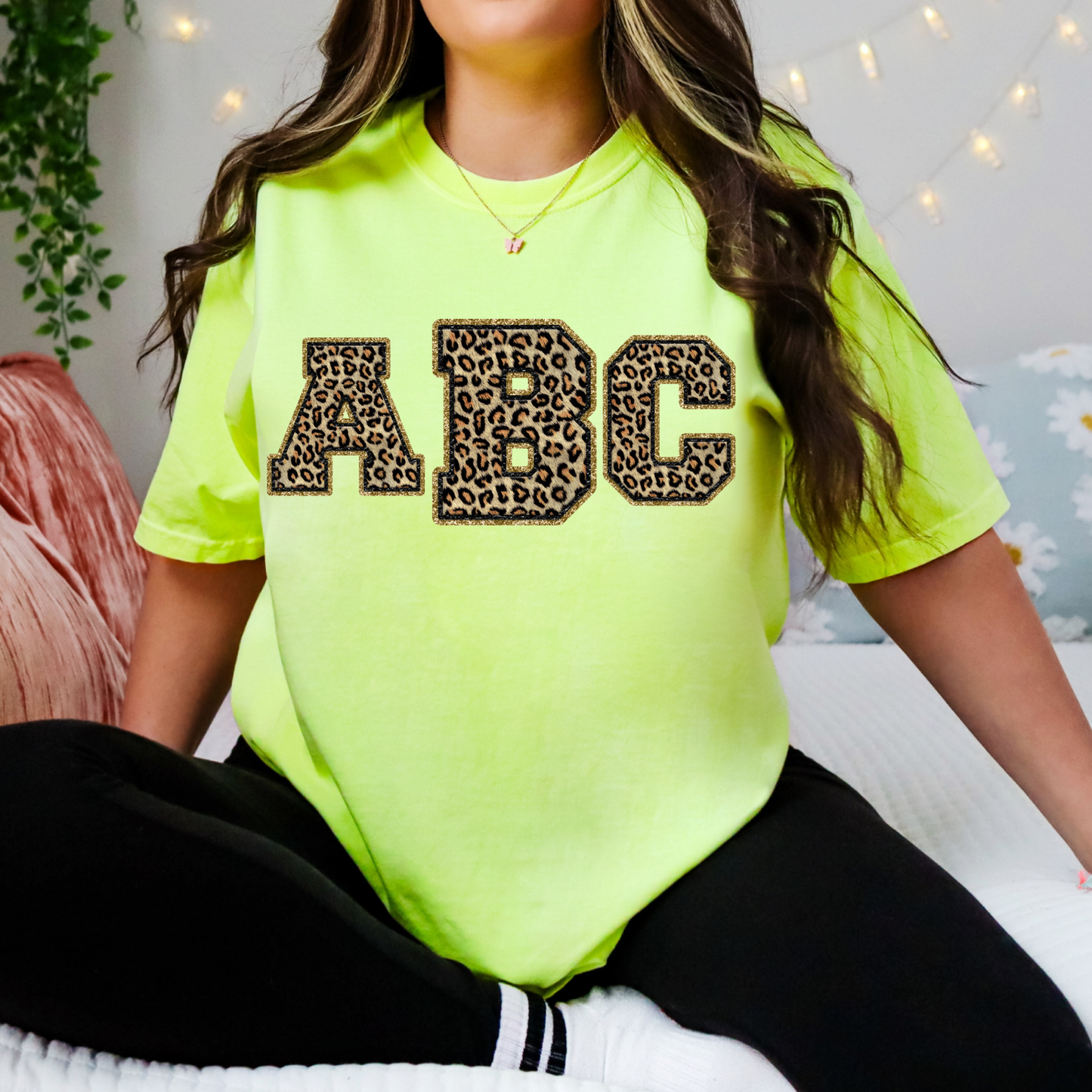 Leopard Print Faux - Custom Monogram Transfer