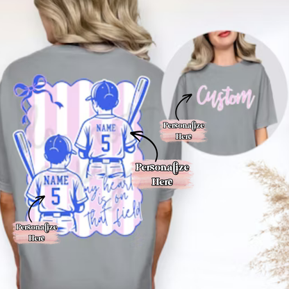 Preppy Baseball/Softball Stripes -  ‼️Fully Customizable Transfer‼️
