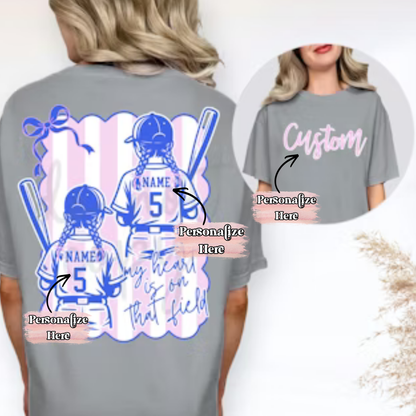 Preppy Baseball/Softball Stripes -  ‼️Fully Customizable Transfer‼️