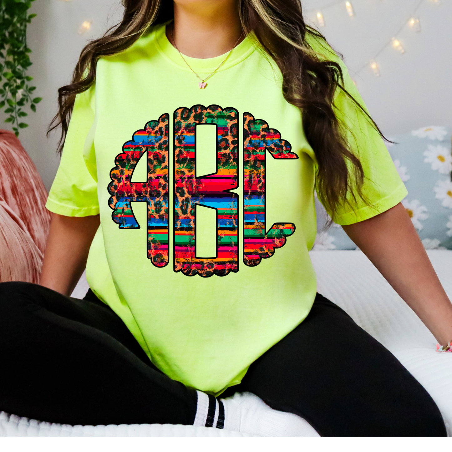 Serape Leopard  - Custom Monogram Transfer