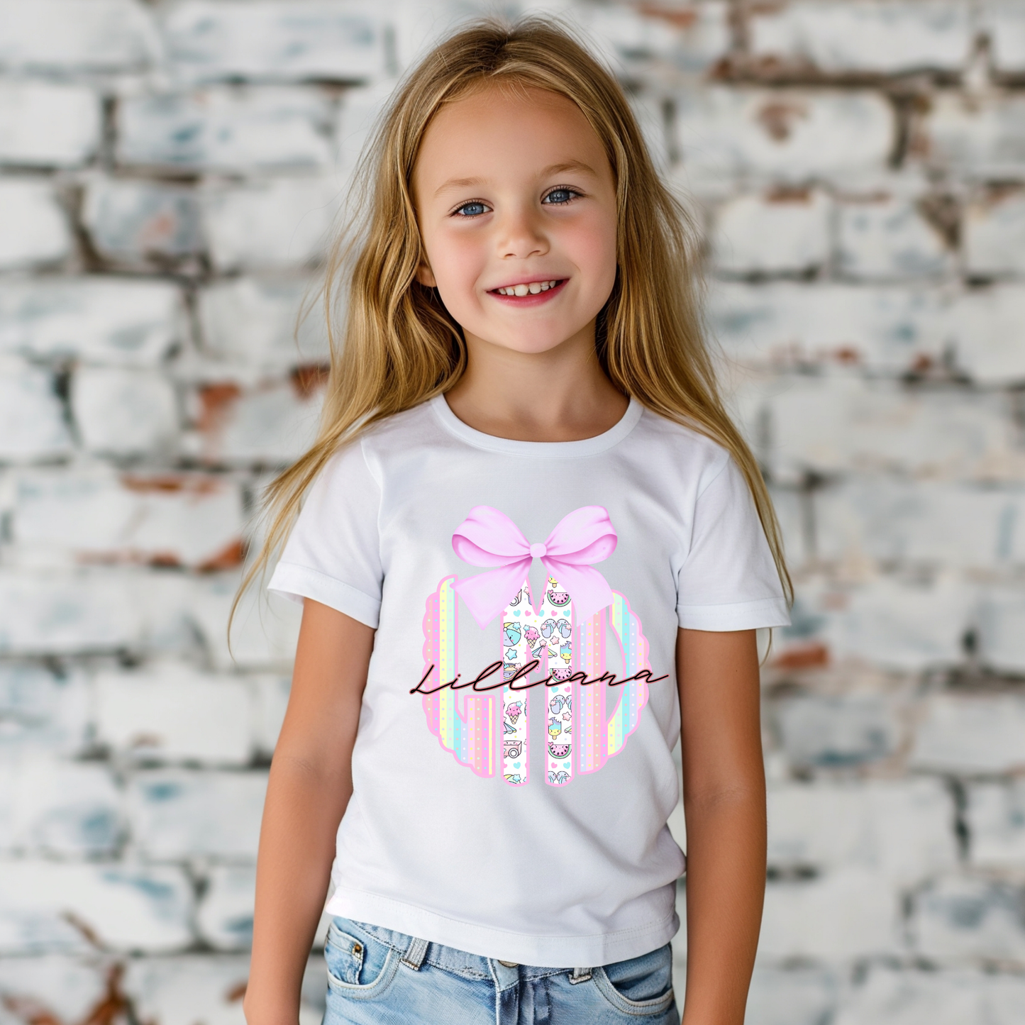 Kawaii Summer - Custom Monogram Transfer
