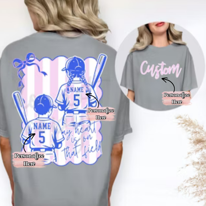 Preppy Baseball/Softball Stripes -  ‼️Fully Customizable Transfer‼️