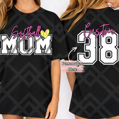 Baseball/Softball Mom -  ‼️Fully Customizable Transfer‼️